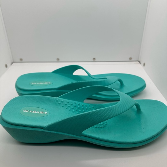 OKABASHI Splash Sea Glass Flip Flop Sandals Size L (9.5-10.5)
Read Description! - Picture 8 of 13